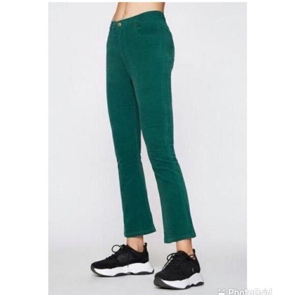 Pam & Gela Emerald Green Cords Pants - Picture 1 of 9